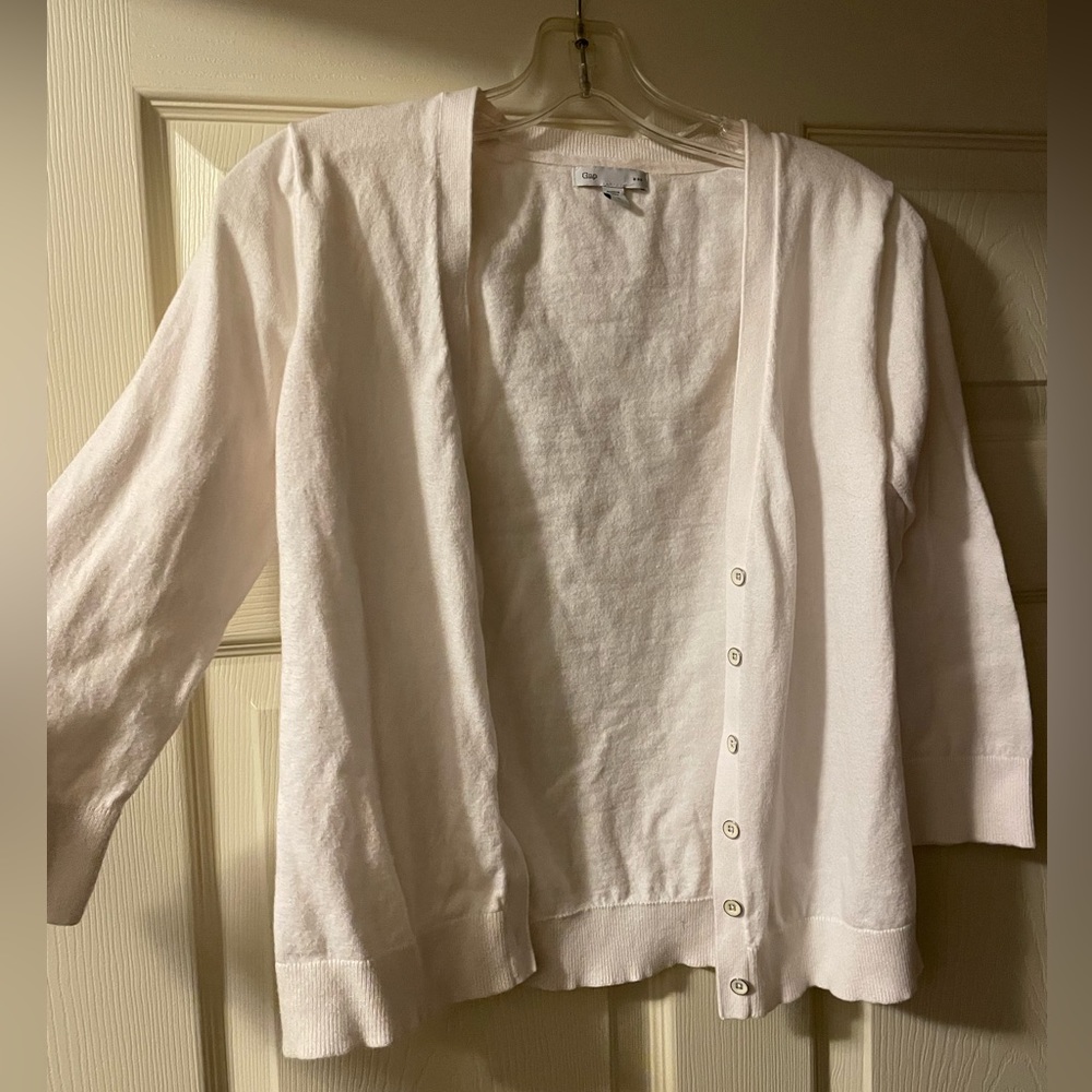 White cardigan